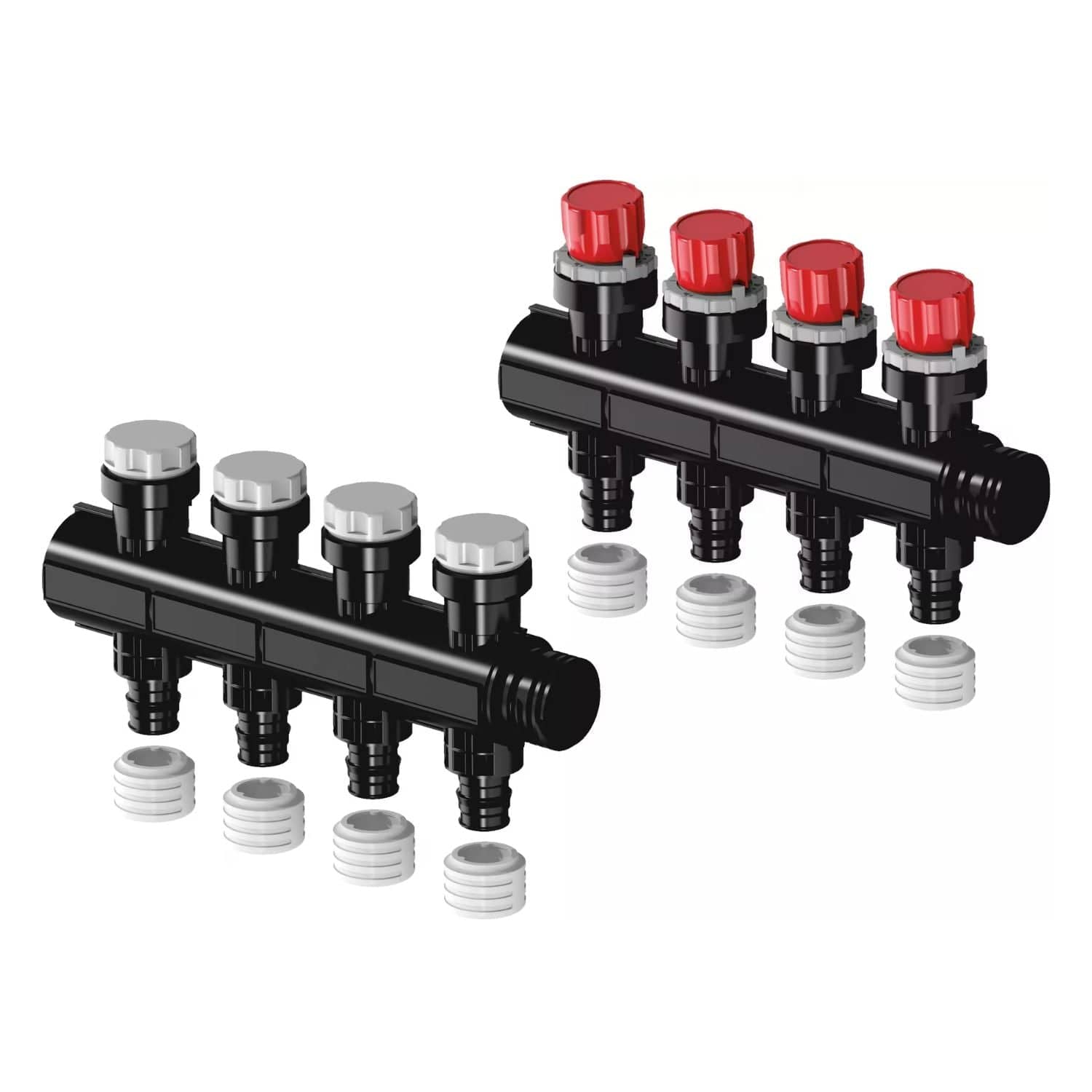 Uponor Vario Plus Fordeler med Ventil 17mm / 4 kurser Uponor Gulvvarmefordeler HEI-8362723