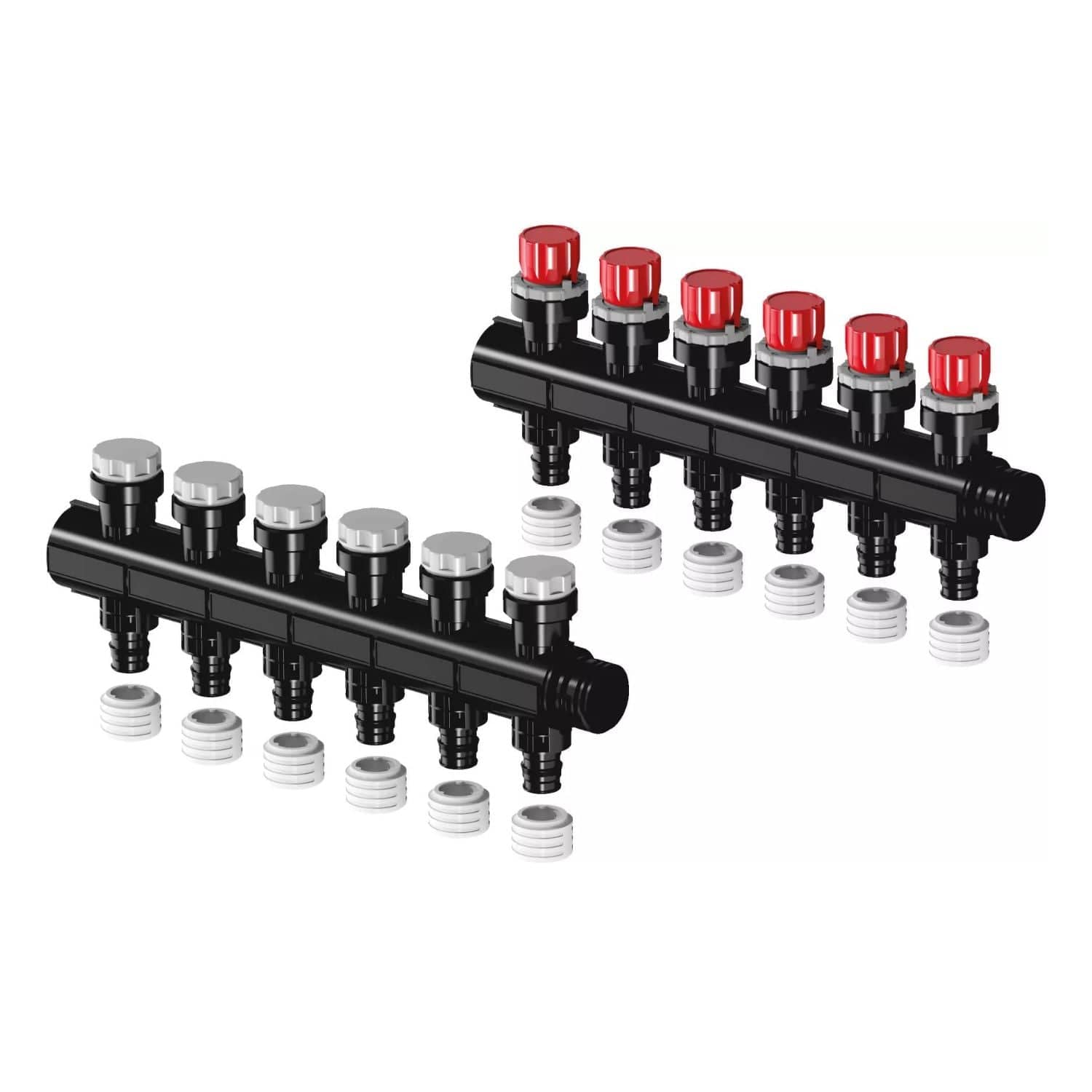 Uponor Vario Plus Fordeler med Ventil 17mm / 6 kurser Uponor Gulvvarmefordeler HEI-8362709