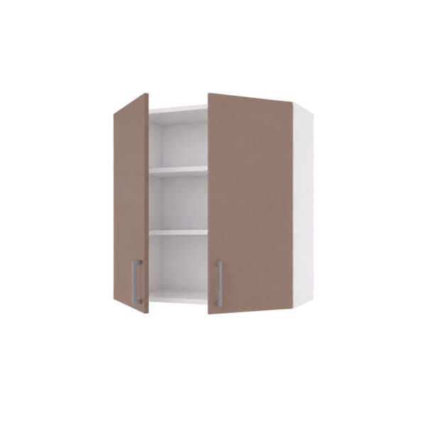 Vaskerom: Linn Bad Overskap 2 dører med 2 hyller Lun beige / 80cm Linn Bad Veggskap vaskerom LB-791208