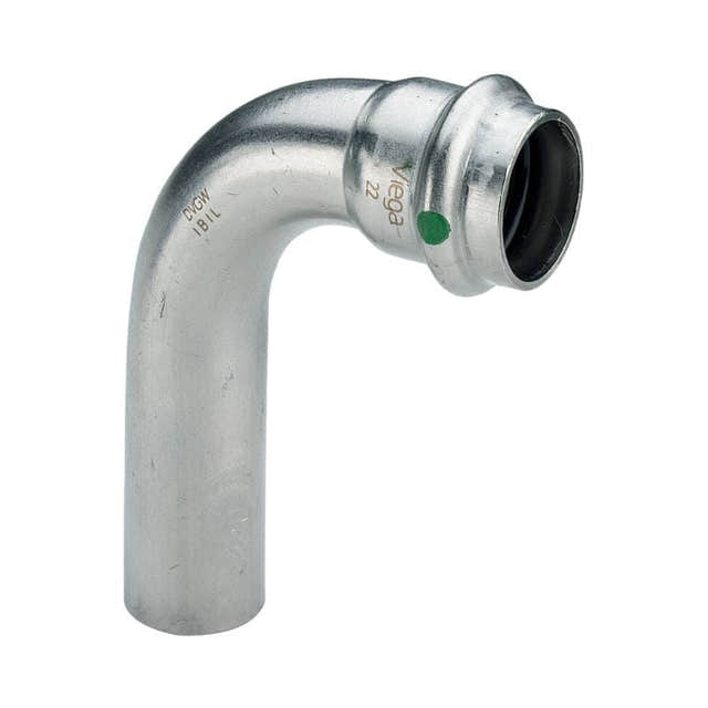 Viega Sanpress Inox Bend pressfitting med 1 muffe 15mm / 90° Viega Bend pressfitting GRO-5043823