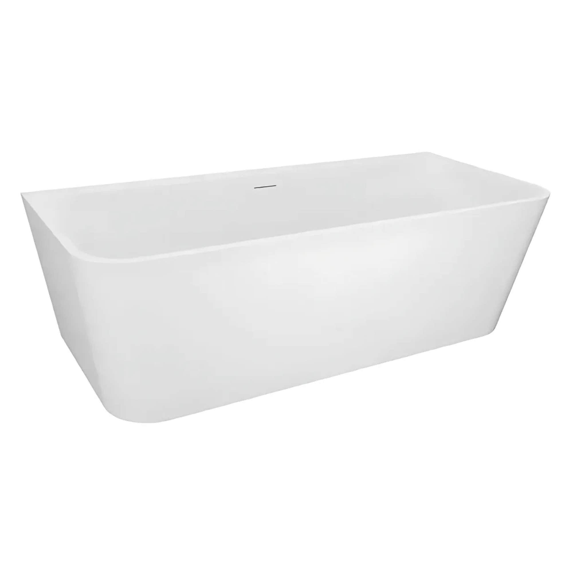 VikingBad Badekar Dybe Rett 160-180 - back to wall Hvit / 180cm VikingBad Frittstående badekar VB-016333-01