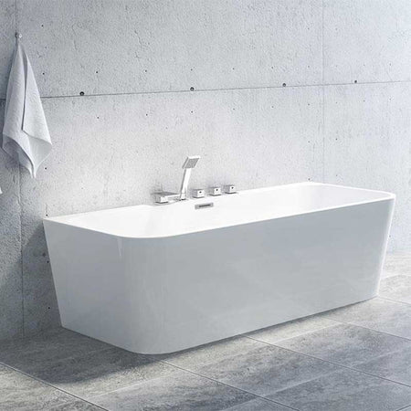 Vikingbad Badekar Dybe Rett 160-180 back to wall