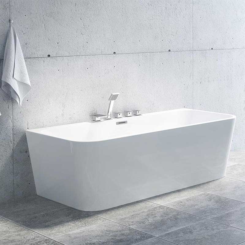 VikingBad Badekar Dybe Rett 160-180 - back to wall VikingBad Frittstående badekar