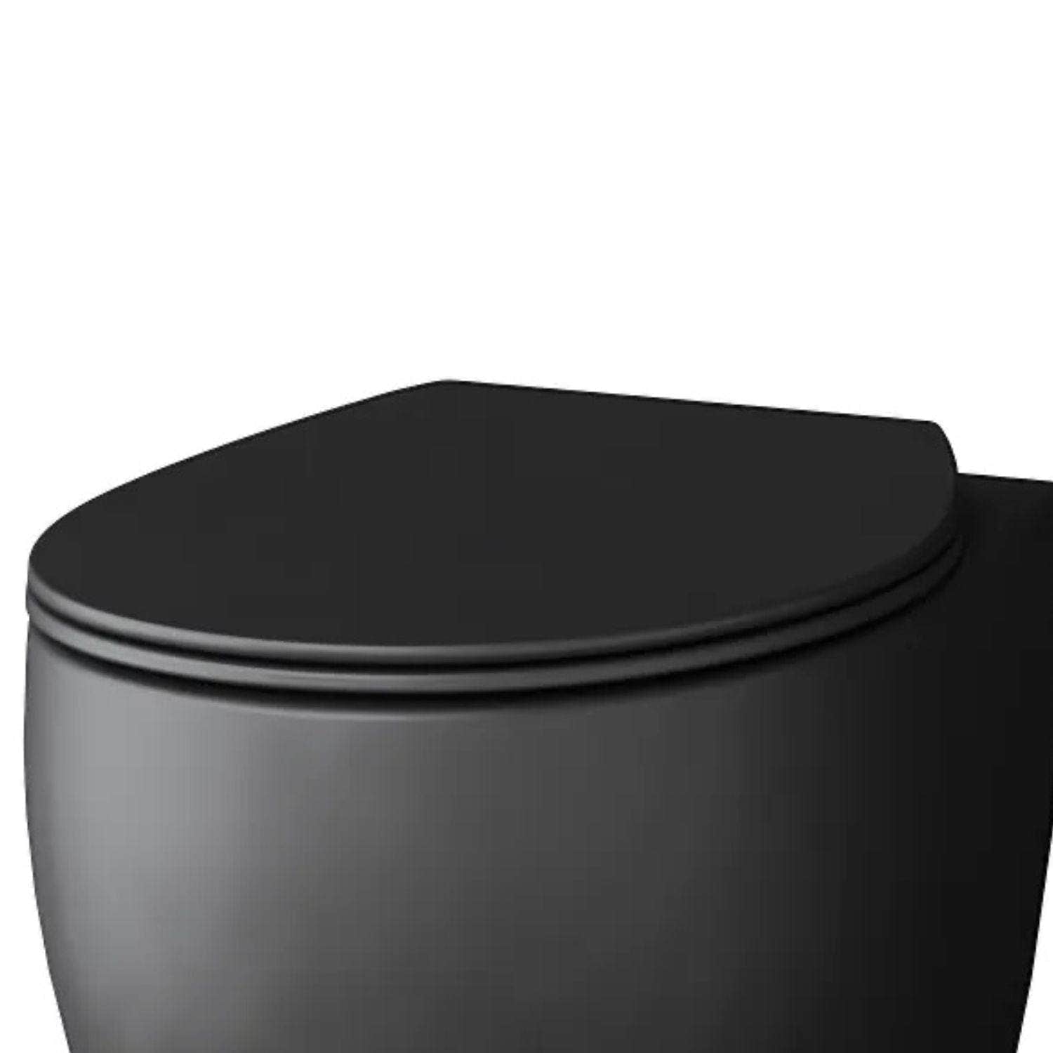 VikingBad CIBA Slim Toalettsete Svart matt VikingBad Toalettsete VB-009708-03