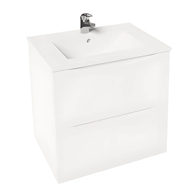 VikingBad ELI 50 SLIM Servantskap med BEA servant Hvit matt / 50cm VikingBad Møbelpakke bad VB-116536