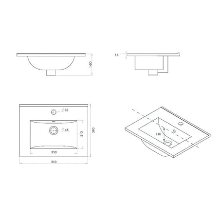 Vikingbad ELI 50 SLIM Servantskap med BEA servant