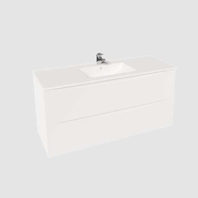 VikingBad ELI Servantskap med BEA servant Hvit matt / 120cm VikingBad Servantskap VB-116541