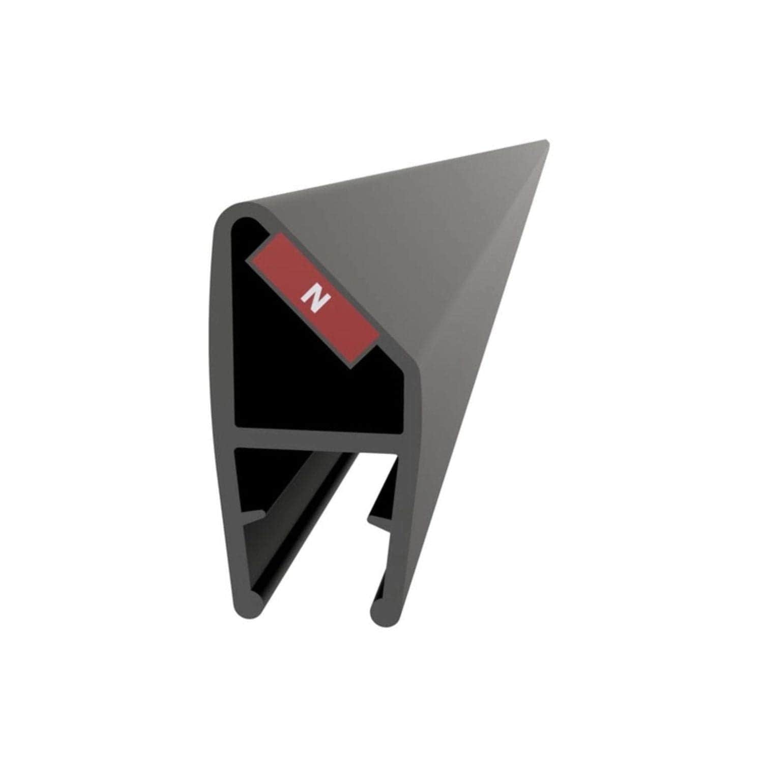 VikingBad Emil Magnetprofil Hjørnemontering PVC Svart matt VikingBad Magnetprofil VB-004945-02