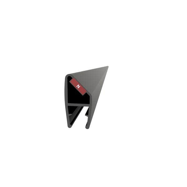 Vikingbad Emil Magnetprofil Hjørnemontering PVC Svart matt VikingBad Magnetprofil VB-004945-02