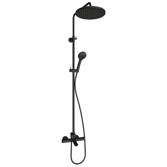 VikingBad Falk Rund Takdusj for badekar Svart matt VikingBad Takdusj VB-117050