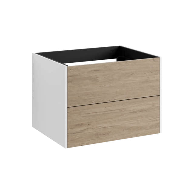VikingBad Fay Slett Servantskap Hvit matt/eik / 80cm VikingBad Servantskap VB-119170