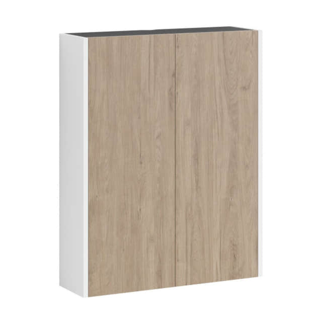 VikingBad Fay Veggskap uten Speil Hvit matt/eik VikingBad Sideskap bad VB-119182