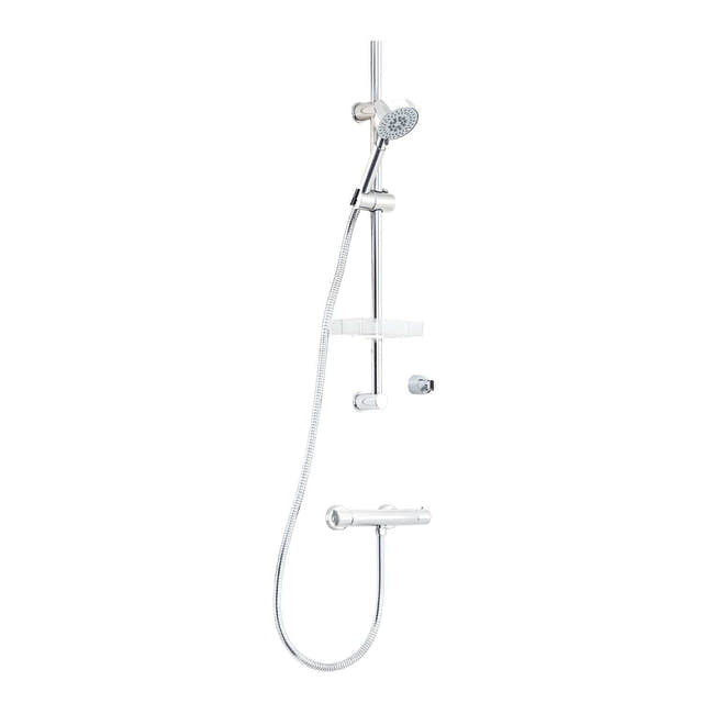 VikingBad Frida Dusjsett Justerbart toppfeste (max 88cm c/c) Krom VikingBad Dusjsett VB-109045