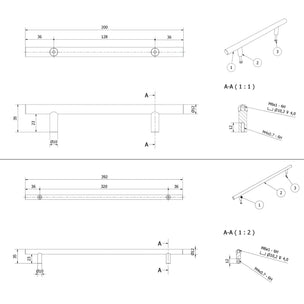 Vikingbad Fatt Håndtak Universal B200-808mm