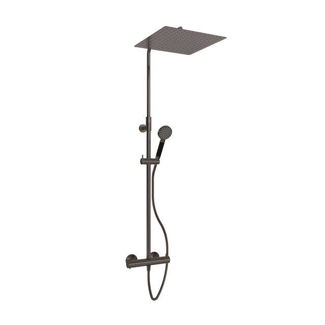 VikingBad Hedda Rainshower Rett Børstet grå VikingBad Takdusj VB-118183