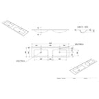 Vikingbad INA D46 Thin Møbelservant  B60-180cm - H2cm