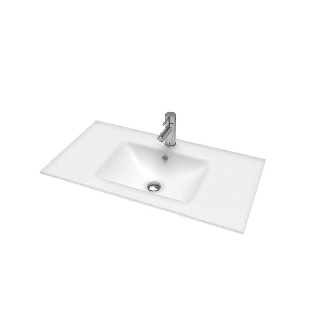 VikingBad LEA D46 Glasservant - møbelservant Hvit matt / 90cm VikingBad Møbelservant VB-017126-01