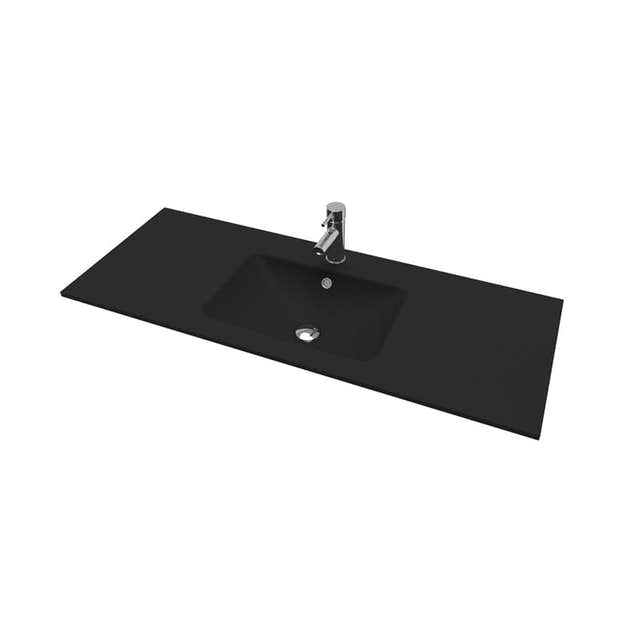 VikingBad LEA D46 Glasservant - møbelservant Svart matt / 120cm VikingBad Møbelservant VB-017127-02