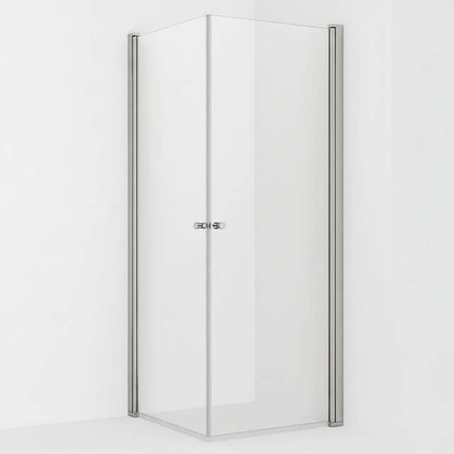 VikingBad LIAM Dusjhjørne Rett H195cm Sølv / 70x70cm / Klart glass VikingBad Dusjhjørne VB-112127