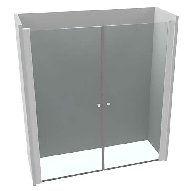 VikingBad Liam Dusjnisje Saloon B80-105cm Sølv / 80cm / Klart glass VikingBad Dusjnisje VB-003821-03