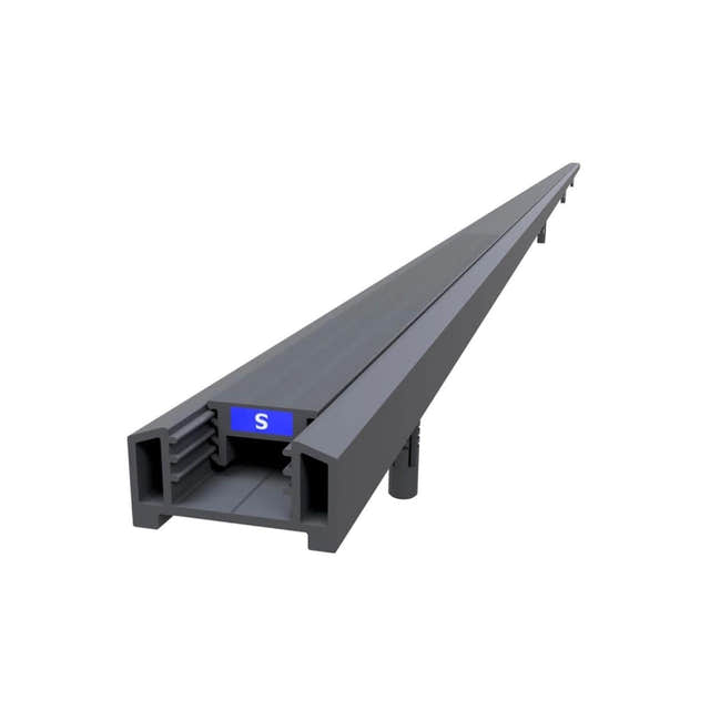 VikingBad  Liam Magnetprofil Fast Vegg  H193cm Svart matt VikingBad Magnetprofil VB-001450