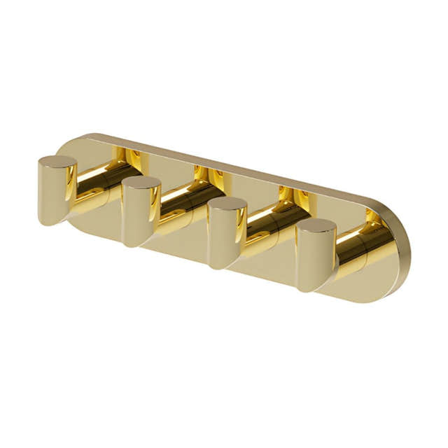 VikingBad Luna Rund Knaggrekke med 4 kroker Gull VikingBad Knagger VB-017937-03