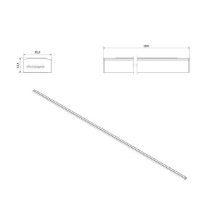 Vikingbad  Liam Magnetprofil Fast Vegg  H193cm