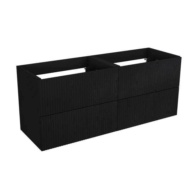Vikingbad MIE Bølge Servantskap Svart eik / 120cm dobbel VikingBad Servantskap VB-116887