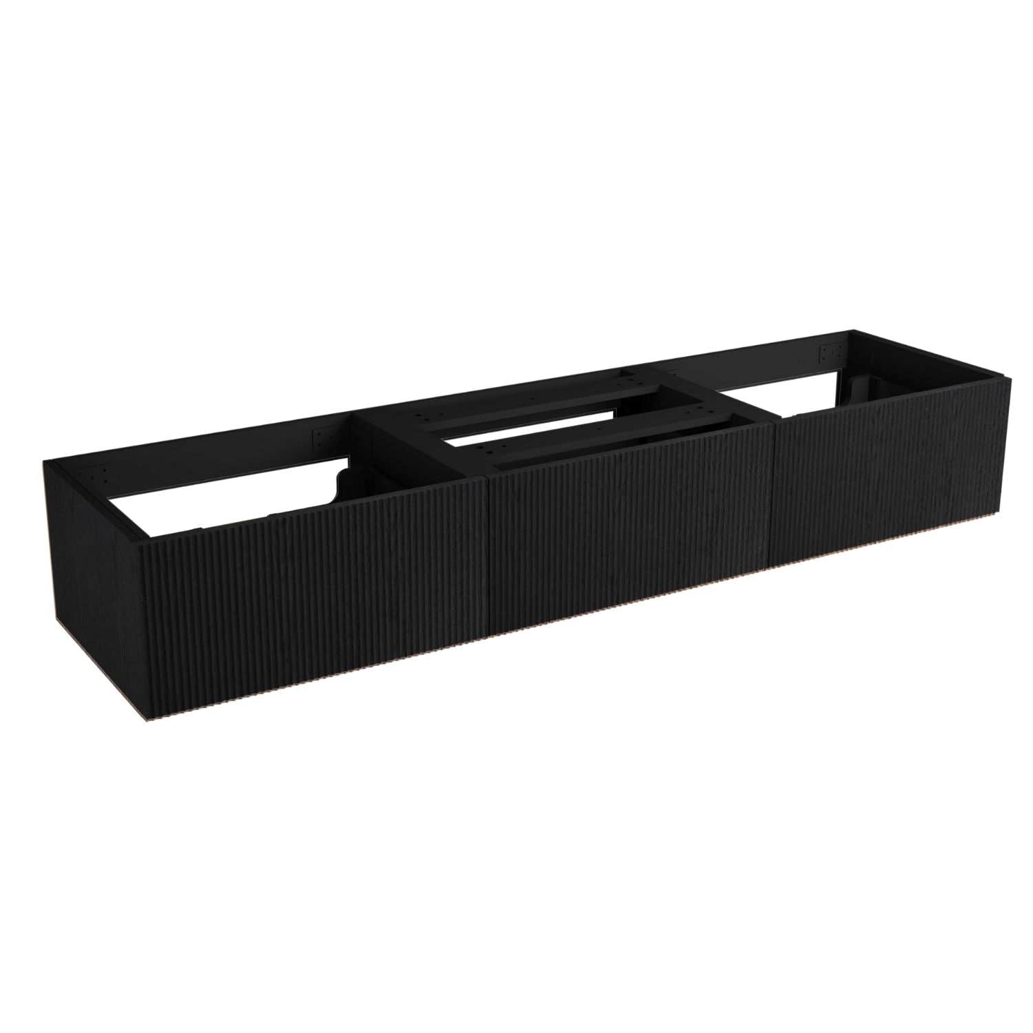 VikingBad MIE Demi Bølge Servantskap 180 (3x60) 2 servant Svart eik / 180cm dobbel VikingBad Servantskap VB-116944
