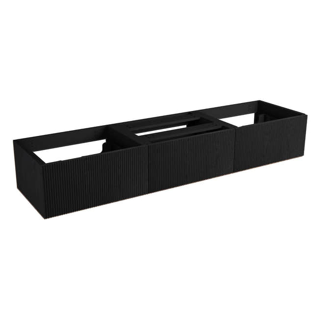 VikingBad MIE Demi Bølge Servantskap 180 (3x60) 2 servant Svart eik / 180cm dobbel VikingBad Servantskap VB-116944