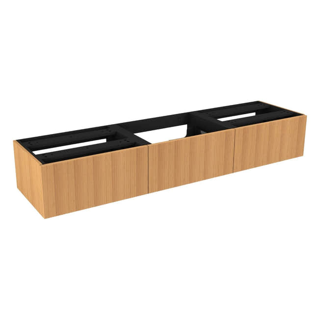 VikingBad MIE Demi Bølge Servantskap 180 (3x60)x46x29cm Eik / 180cm dobbel VikingBad Servantskap VB-116941