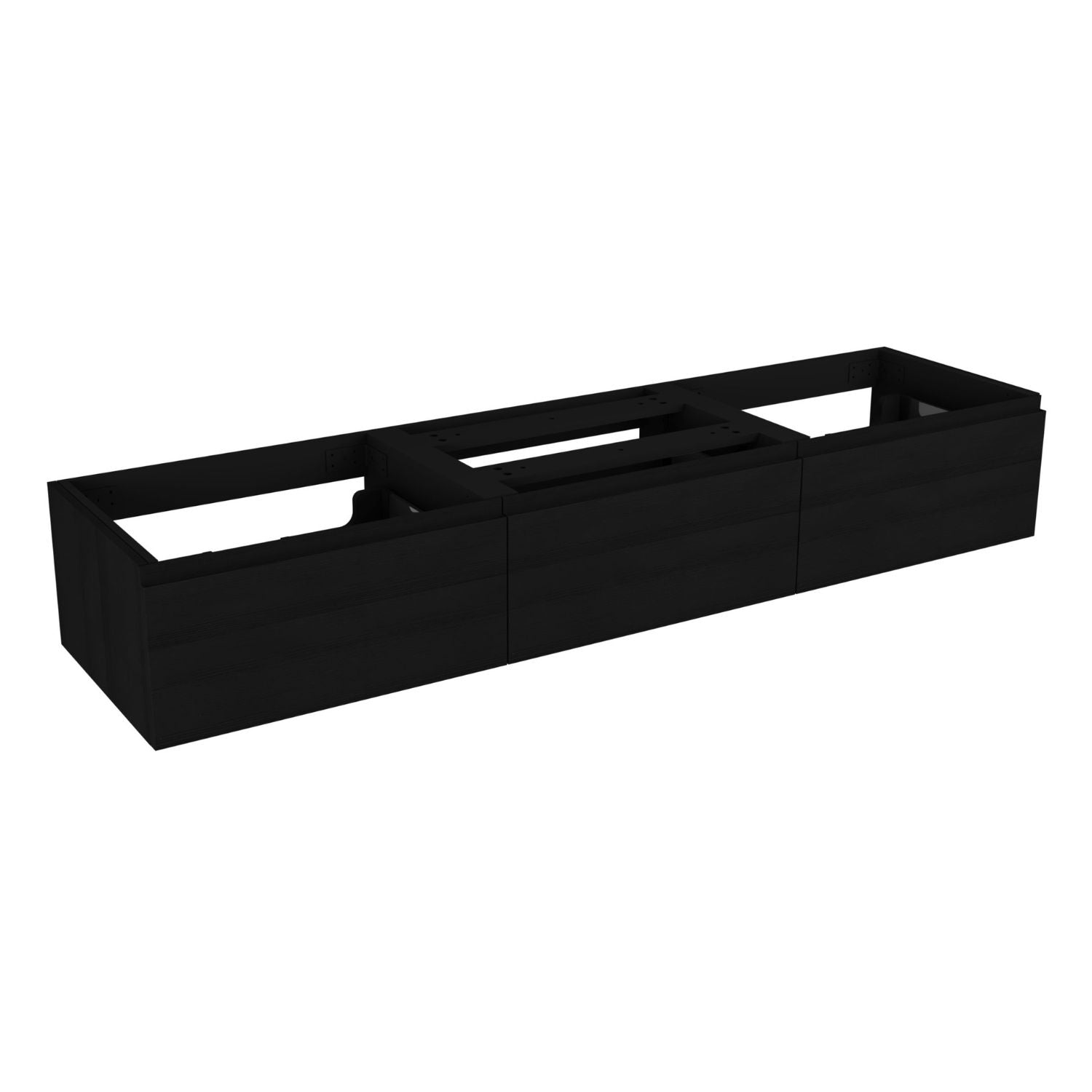 VikingBad Mie Demi Fingergrep Servantskap 180 cm Svart eik / 180cm dobbel VikingBad Servantskap VB-116353