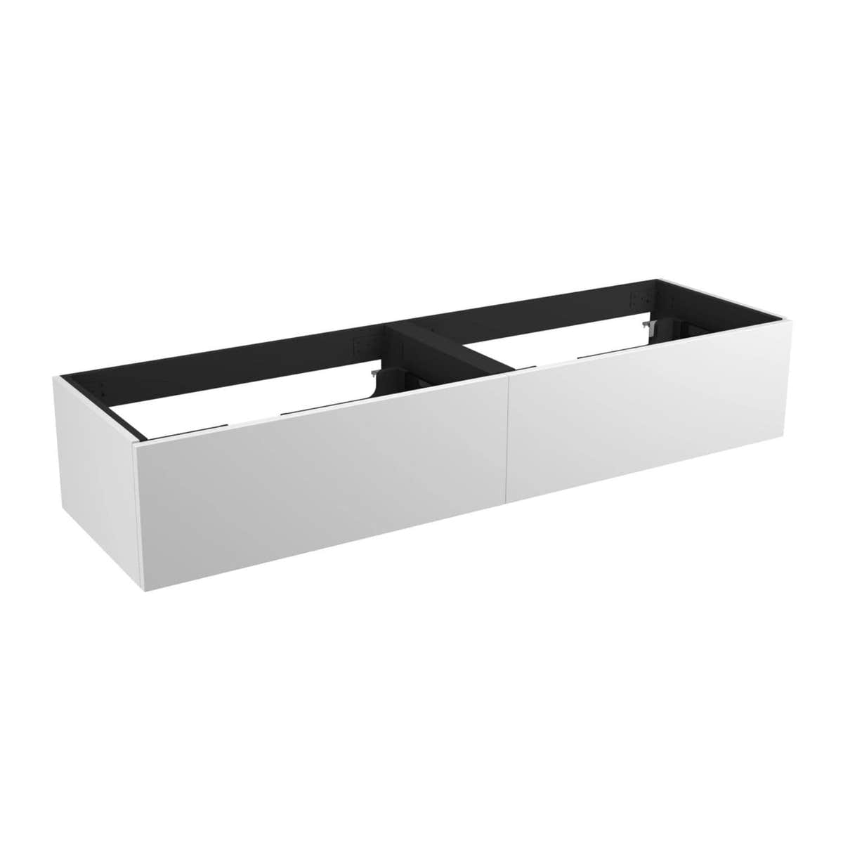 Vikingbad MIE DEMI Slett Servantskap Mål: B(120-180)xH46xD29 cm Hvit / 120cm dobbel VikingBad Servantskap VB-116258
