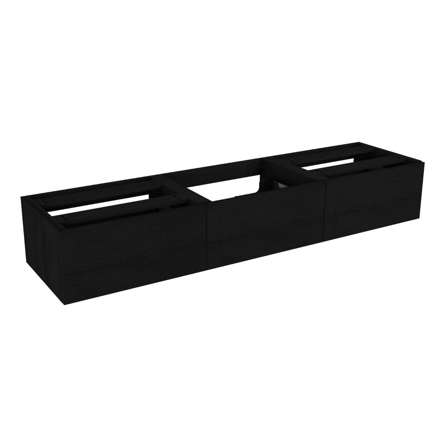 VikingBad MIE Demi Slett Servantskap Mål: B(60-180)xH46xD29 cm (3x60) Svart eik / 180cm VikingBad Servantskap VB-116368