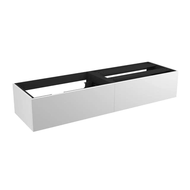 Vikingbad MIE DEMI Slett Servantskap Mål: B(60-180)xH46xD29 cm Hvit / 120cm VikingBad Servantskap VB-116278