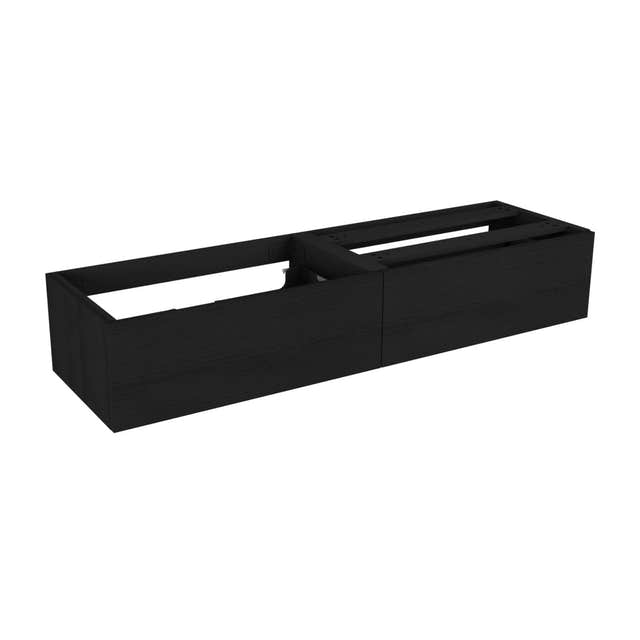 Vikingbad MIE DEMI Slett Servantskap Mål: B(60-180)xH46xD29 cm Svart eik / 120cm VikingBad Servantskap VB-116281