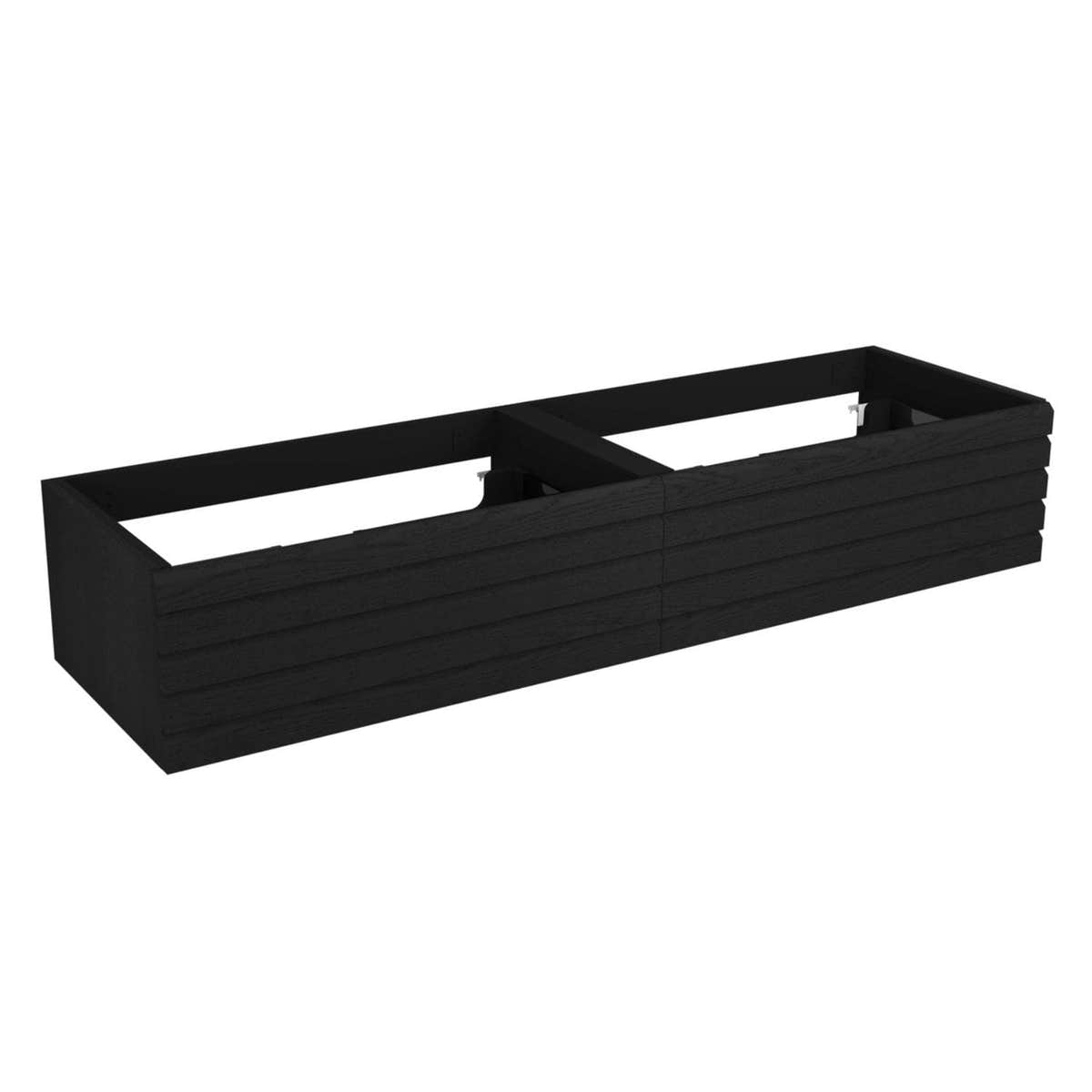 Vikingbad MIE DEMI Stav Servantskap Mål: B(120-180)xH46xD29 cm Svart eik / 120cm dobbel VikingBad Servantskap VB-116300