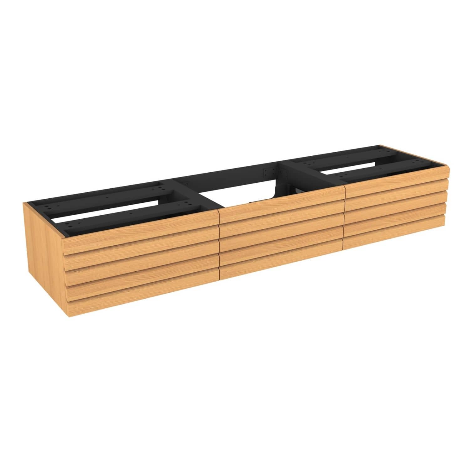 Vikingbad MIE DEMI Stav Servantskap Mål: B180x46x29 cm (3x60) Eik / 180cm VikingBad Servantskap VB-116373