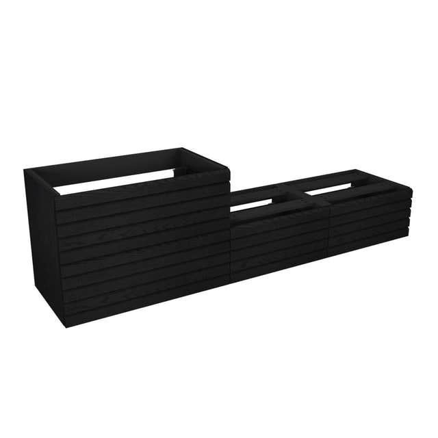 Vikingbad MIE DEMI Stav Servantskap Mål: B200x46x57 cm Svart eik / 200cm VikingBad Servantskap VB-116204