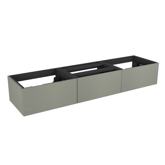 Vikingbad MIE DEMI Trend Servantskap Mål: B180xH46xD29 cm (3x60) Oliven / 180cm dobbel VikingBad Servantskap VB-116376