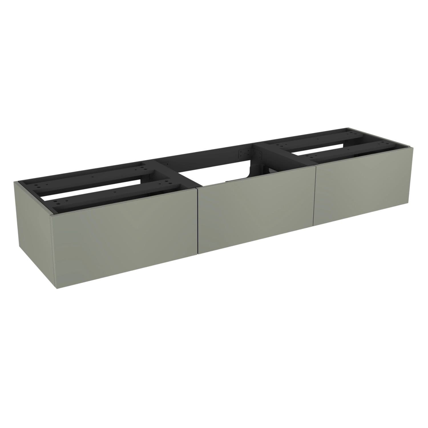 Vikingbad MIE DEMI Trend Servantskap Mål: B180xH46xD29 cm (3x60) Oliven / 180cm VikingBad Servantskap VB-116378