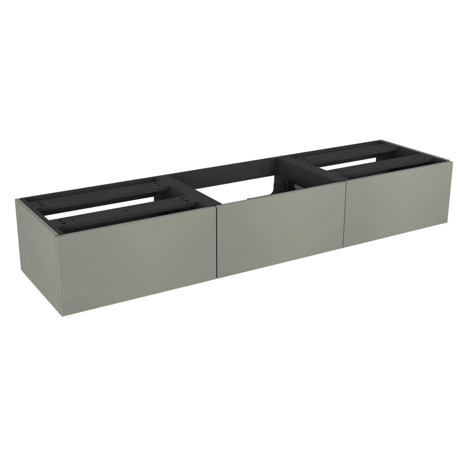 Vikingbad MIE DEMI Trend Servantskap Mål: B180xH46xD29 cm (3x60) Oliven / 180cm VikingBad Servantskap VB-116378