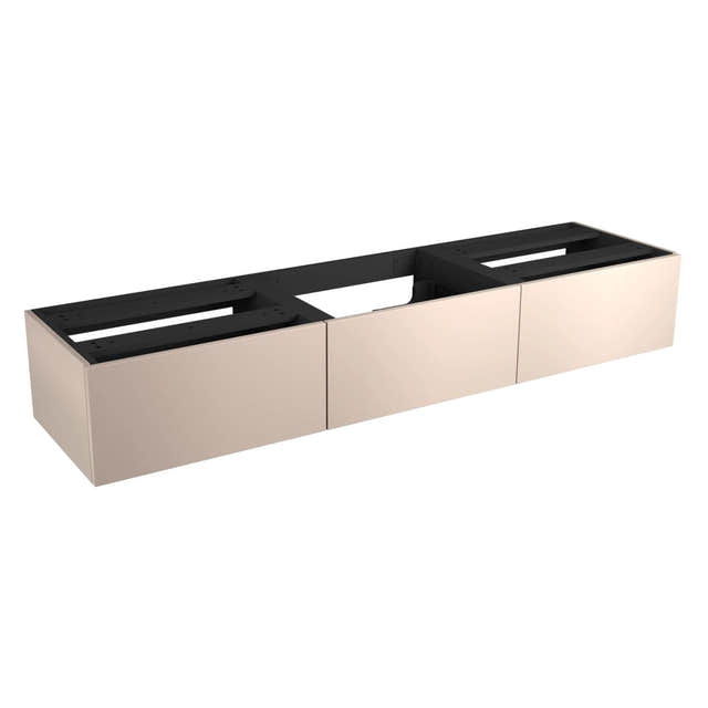 Vikingbad MIE DEMI Trend Servantskap Mål: B180xH46xD29 cm (3x60) Varm beige / 180cm VikingBad Servantskap VB-116618