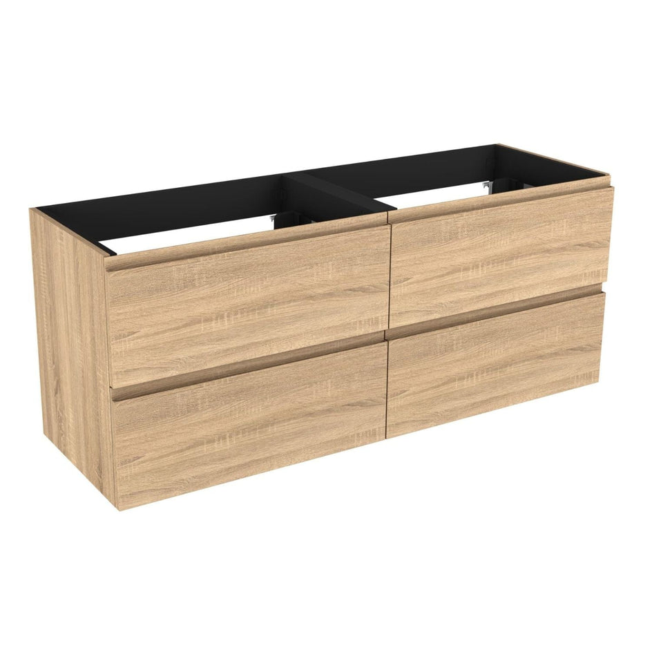 VikingBad MIE FINGERGREP 120DBL Servantskap 4 skuffer Lys eik / 120cm dobbel VikingBad Servantskap VB-114086