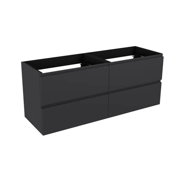VikingBad MIE FINGERGREP Servantskap Svart matt / 140cm dobbel VikingBad Servantskap VB-115655