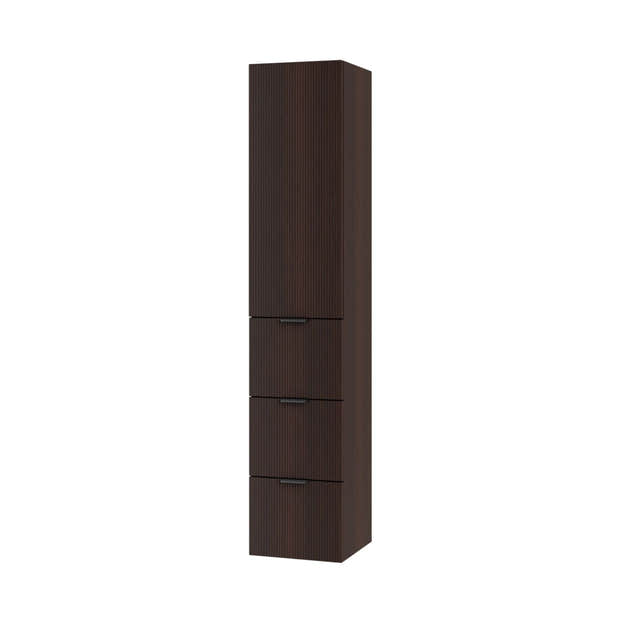 Vikingbad MIE Høyskap Rille Mørk eik / 35cm VikingBad Høyskap bad VB-119736
