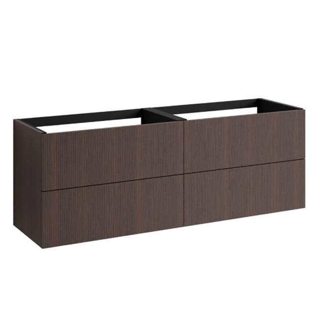 VikingBad Mie Rille Servantskap Mørk eik / 120cm dobbel 4 skuff VikingBad Servantskap VB-119565