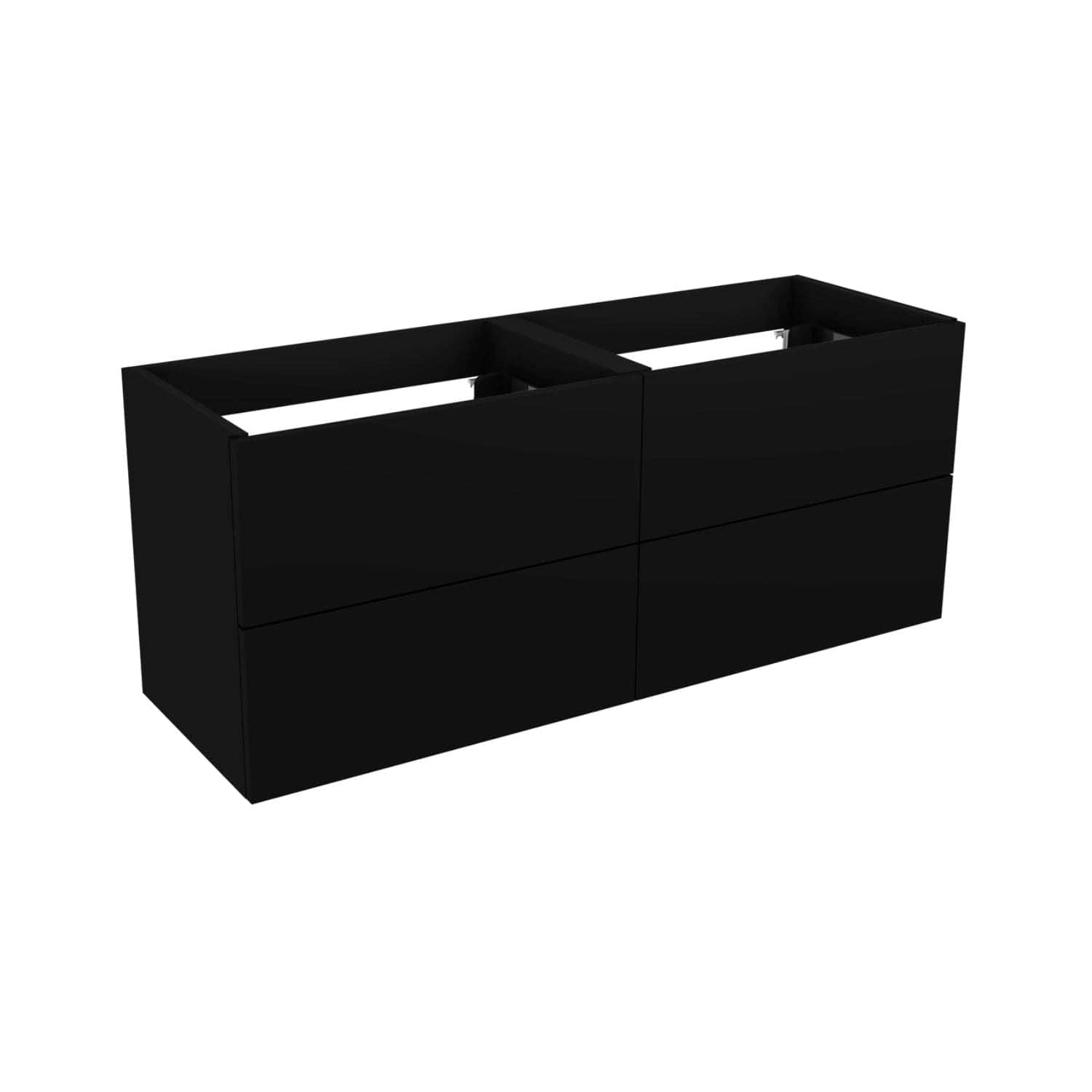 VikingBad MIE SLETT 120DBL Servantskap 4 skuffer Svart matt / 120cm dobbel VikingBad Servantskap VB-115668