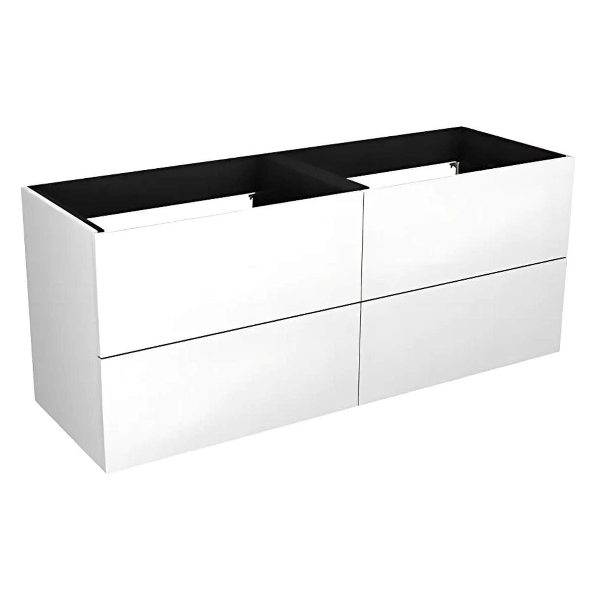 VikingBad MIE SLETT Servantskap Hvit høyglans / 140cm dobbel VikingBad Servantskap VB-113480