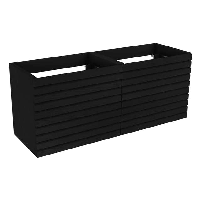 VikingBad MIE STAV Servantskap B60-200cm Svart eik / 120cm dobbel VikingBad Servantskap VB-115453